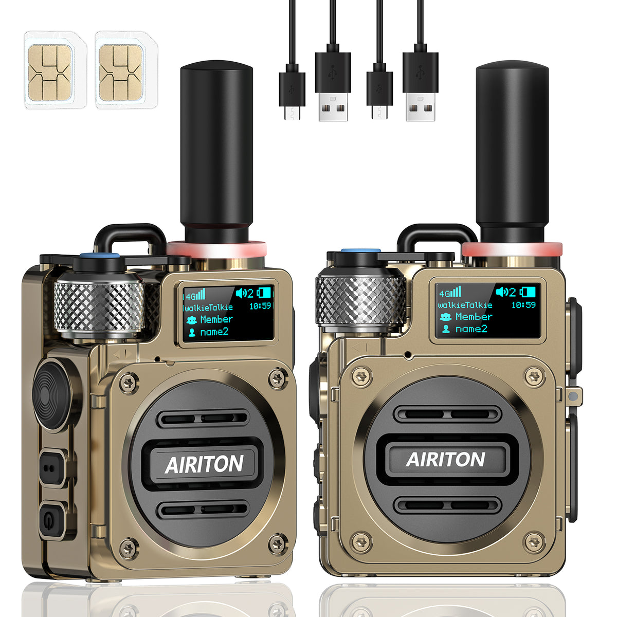 AIRITON RADIO AI-G6 4G LTE POC Handheld Two-Way Radio | Unlimited Range & Lifetime Free Walkie Talkie