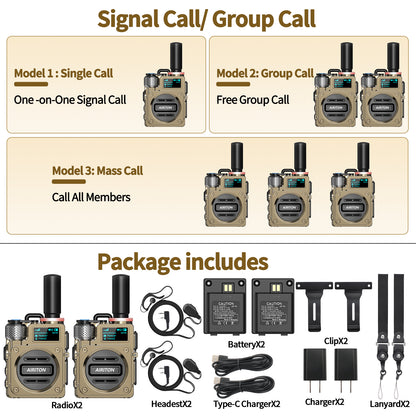 AIRITON RADIO AI-G6 4G LTE POC Handheld Two-Way Radio | Unlimited Range & Lifetime Free Walkie Talkie