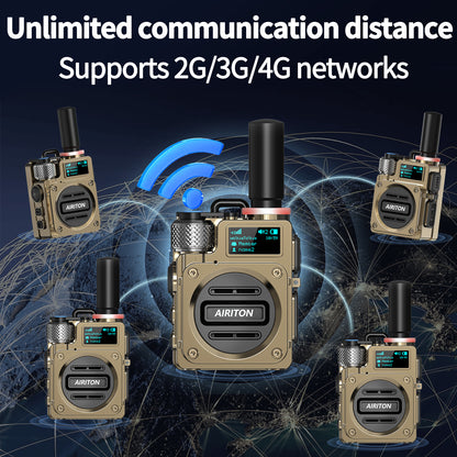 AIRITON RADIO AI-G6 4G LTE POC Handheld Two-Way Radio | Unlimited Range & Lifetime Free Walkie Talkie
