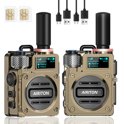 AIRITON RADIO AI-G6 4G LTE POC Handheld Two-Way Radio | Unlimited Range & Lifetime Free Walkie Talkie