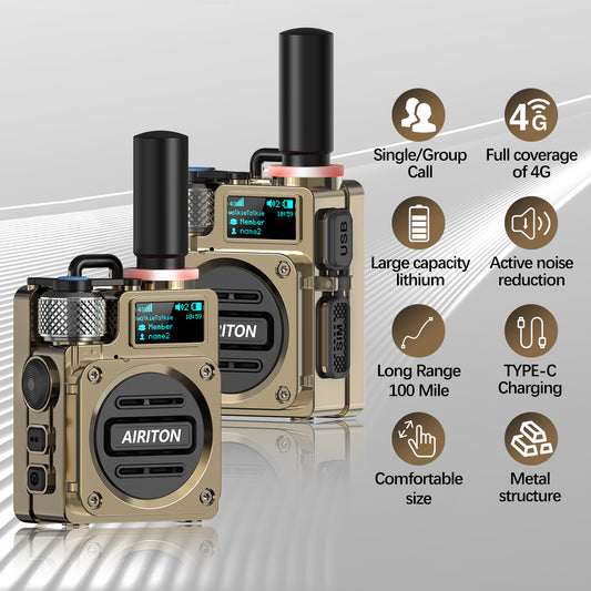 AIRITON RADIO AI-G6 4G LTE POC Handheld Two-Way Radio | Unlimited Range & Lifetime Free Walkie Talkie