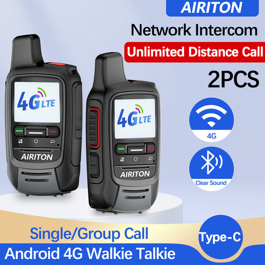 AIRITON RADIO AI-300 4G LTE POC Handheld Two-Way Radio | Unlimited Range & Lifetime Free Walkie Talkie (2-Pack)