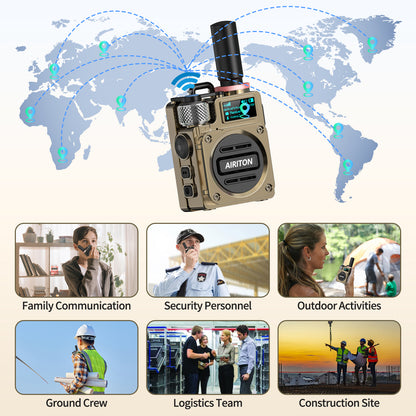 AIRITON RADIO AI-G6 4G LTE POC Handheld Two-Way Radio | Unlimited Range & Lifetime Free Walkie Talkie