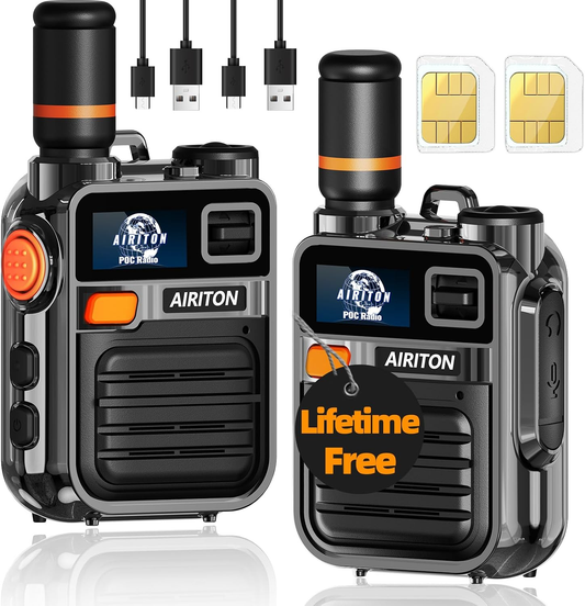 AIRITON RADIO AI-K28 4G LTE POC Handheld Two-Way Radio | Lifetime Free, Unlimited Range Walkie Talkie
